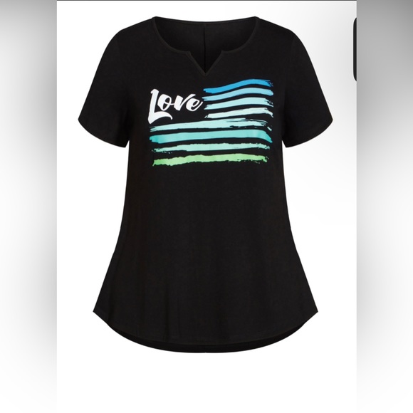 NWT Avenue Leisure Graphic “LOVE” Tee Size 22/24 - Picture 3 of 4